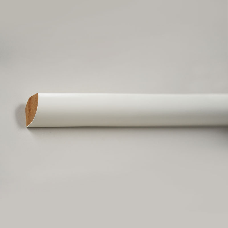 Solid Wood Quarter Round Moulding (Filler-Primed) - White 7/8
