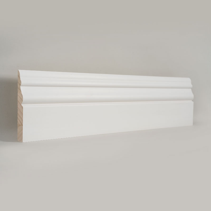 Pine Skirting Board (Filler-Primed & Pearl White) 3/5