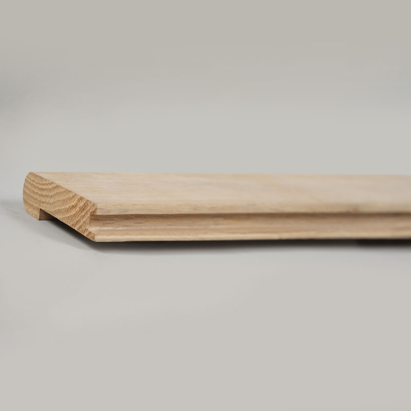 White Oak Whole Piece  Logs Stair Nosing (Paint Unfinished) – Oak Natural Color –3/5