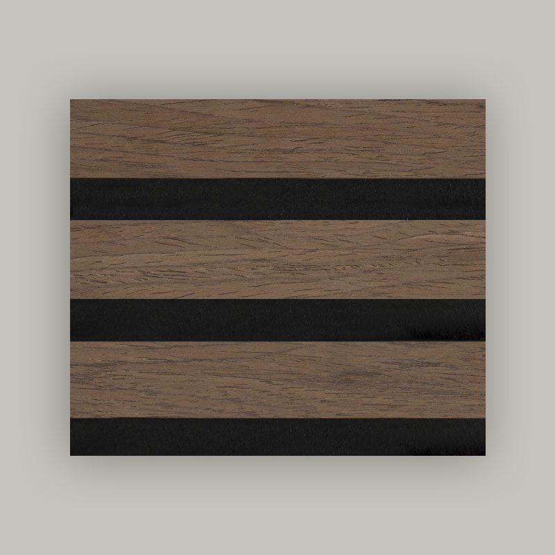 Grille Wall/Acoustic Wall Panel (Single-Sided Engineered Wood Veneer Wrapped) - Wood Grain Color    2400/2700mm x 600mm