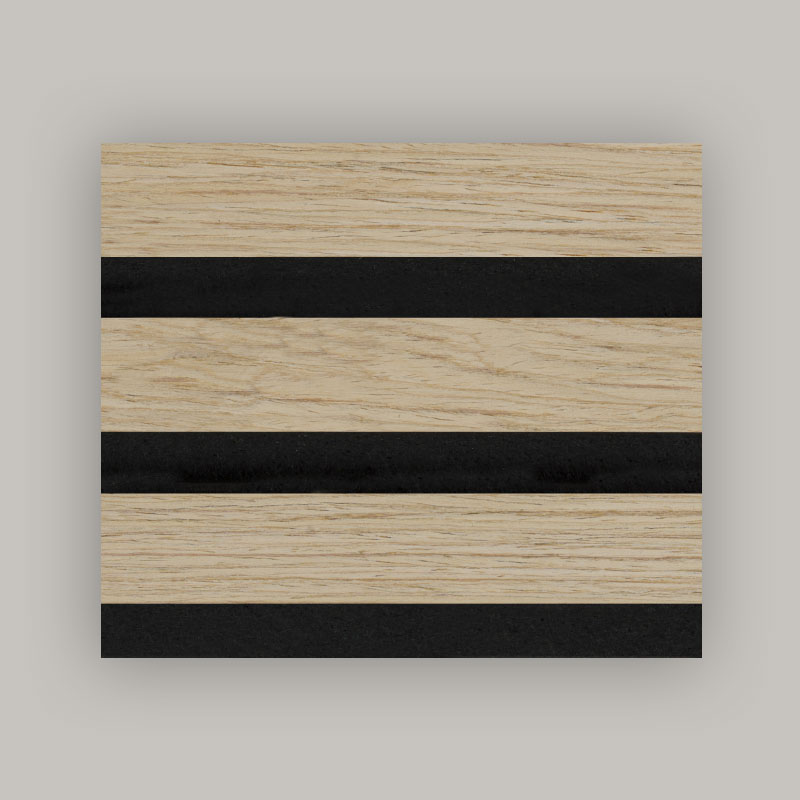 Grille Wall/Acoustic Wall Panel (3-Sided Engineered Wood Veneer Wrapped) - Wood Grain Color   2400/2700mm x 600mm