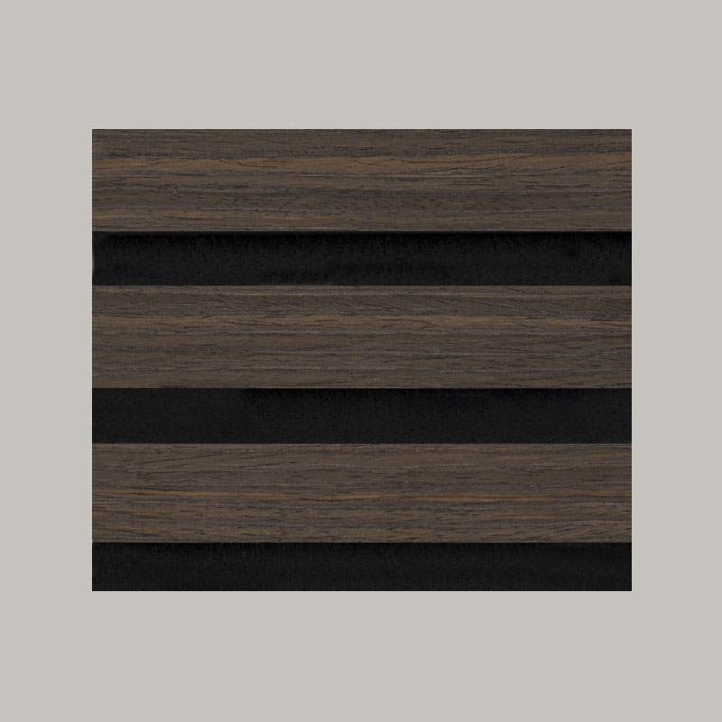 Grille Wall/Acoustic Wall Panel (3-Sided Engineered Wood Veneer Wrapped) - Wood Grain Color   2400/2700mm x 600mm