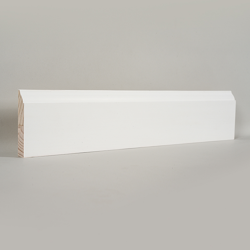 Pine Skirting Board (Filler-Primed & Pearl White) 3/5