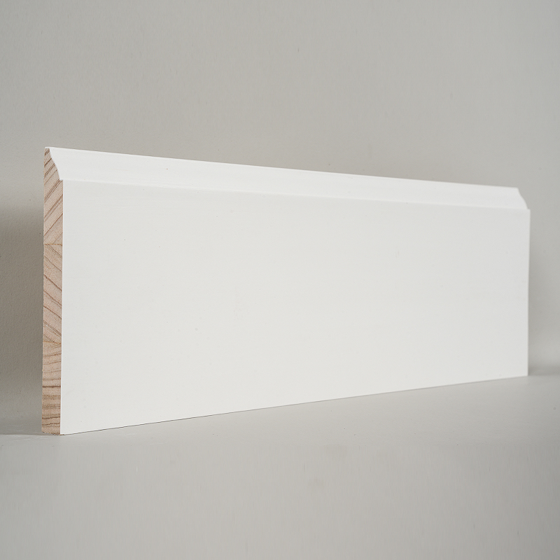 Pine Skirting Board (Filler-Primed & Pearl White) 3/5