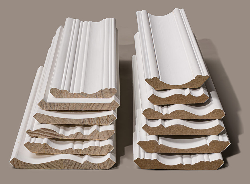 White Primed Crown Moulding/Top Corner Moulding